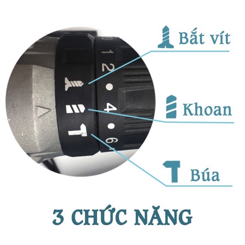 Máy khoan pin cầm tay Makita 198v tặng kem 2 pin sạc