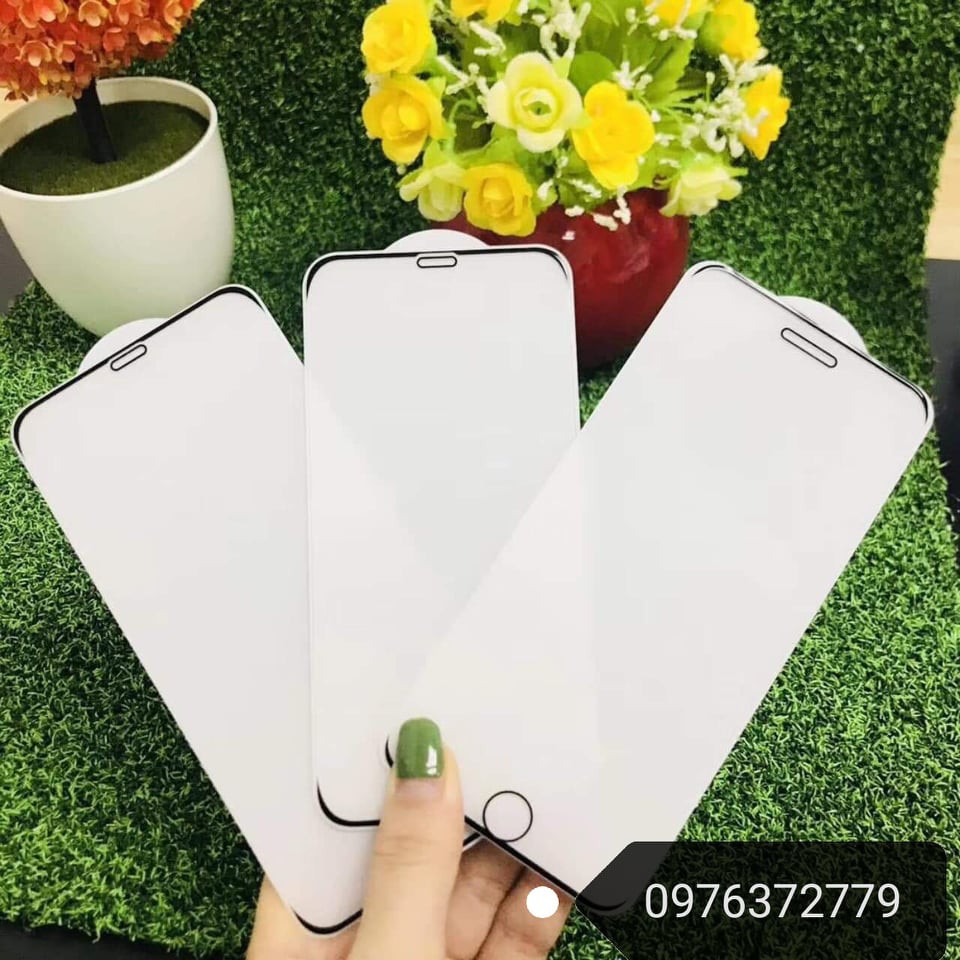 Cường Lực Full màn VIỀN TRONG SUỐT IPHONE 6 6plus 7 7plus 8 8plus  X Xsmax - Kính cao cấp loại 1