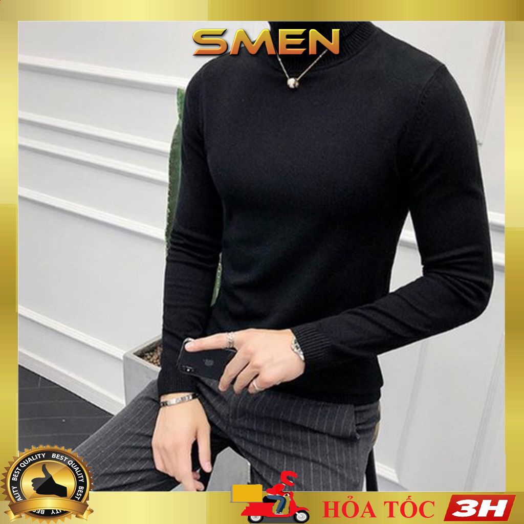 Áo Len Nam Cổ Lọ Tay Dài Chất Len Lông Cừu Mềm Mịn Thời Trang Cao Cấp