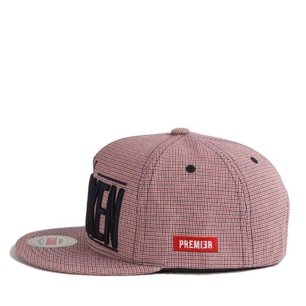 Mũ snapback Mũ hiphop Premi3r DRUNKEN MULTICHECK red/navy Mũ Lưỡi Trai Phong Cách Hiphop Cho Nam