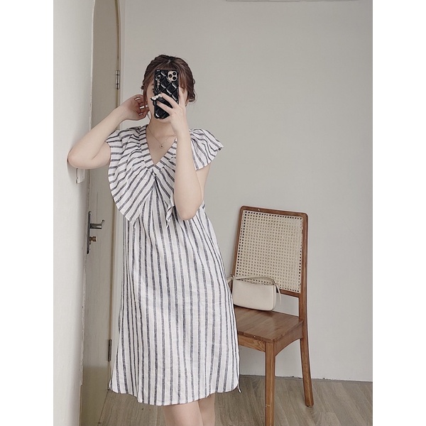VÁY SUÔNG CỔ V BÈO