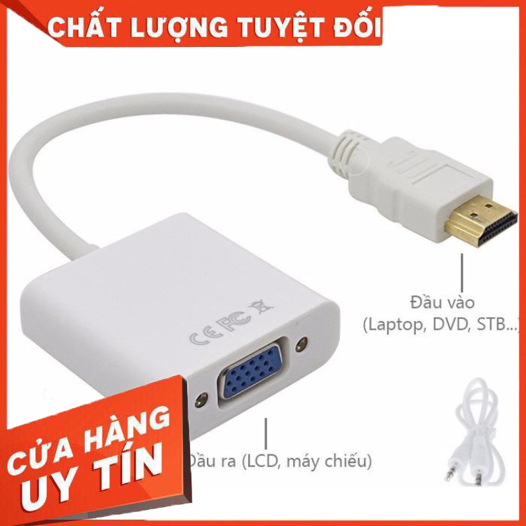 Dây chuyển đổi HDMI sang VGA có AUDIO-HDMI to VGA
