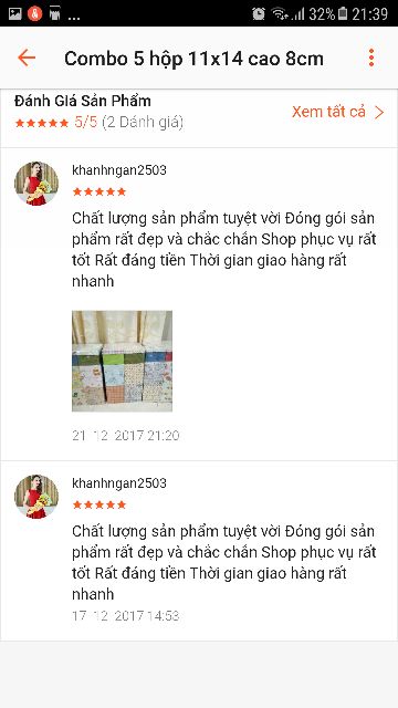 Combo 5 hộp 11x14 cao 8cm