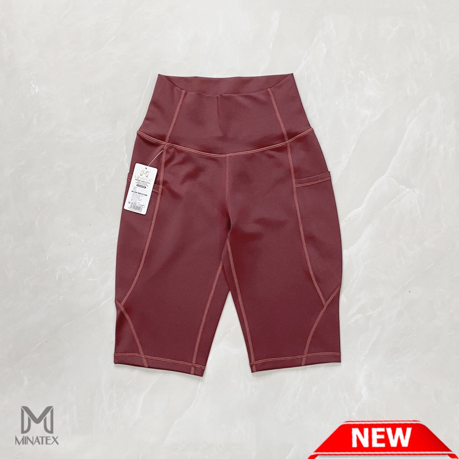 Quần ngố thể thao dáng ngắn trên gối có túi tiện lợi Minatex