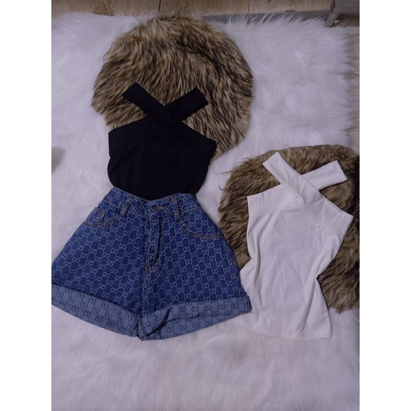 Áo yếm cổ chéo ( kèm ảnh thật )