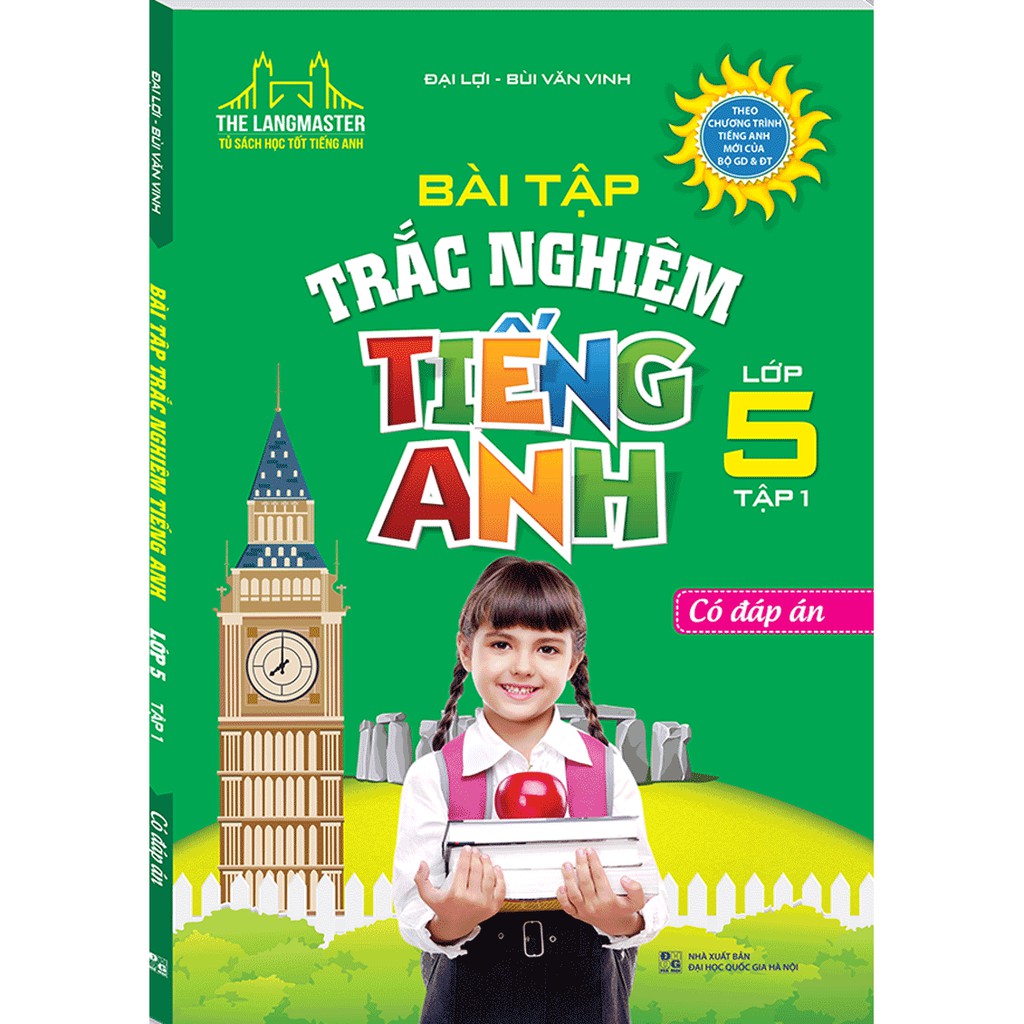 Sách - The Langmaster - Bài Tập Trắc Nghiệm Tiếng Anh Lớp 5 Tập 1 (Có Đáp Án)