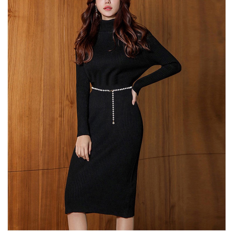 Thắt Lưng Dây Xích Mỏng Đính Ngọc Trai Thời Trang Thích Hợp Phối Đầm/Đầm/Áo Khoác