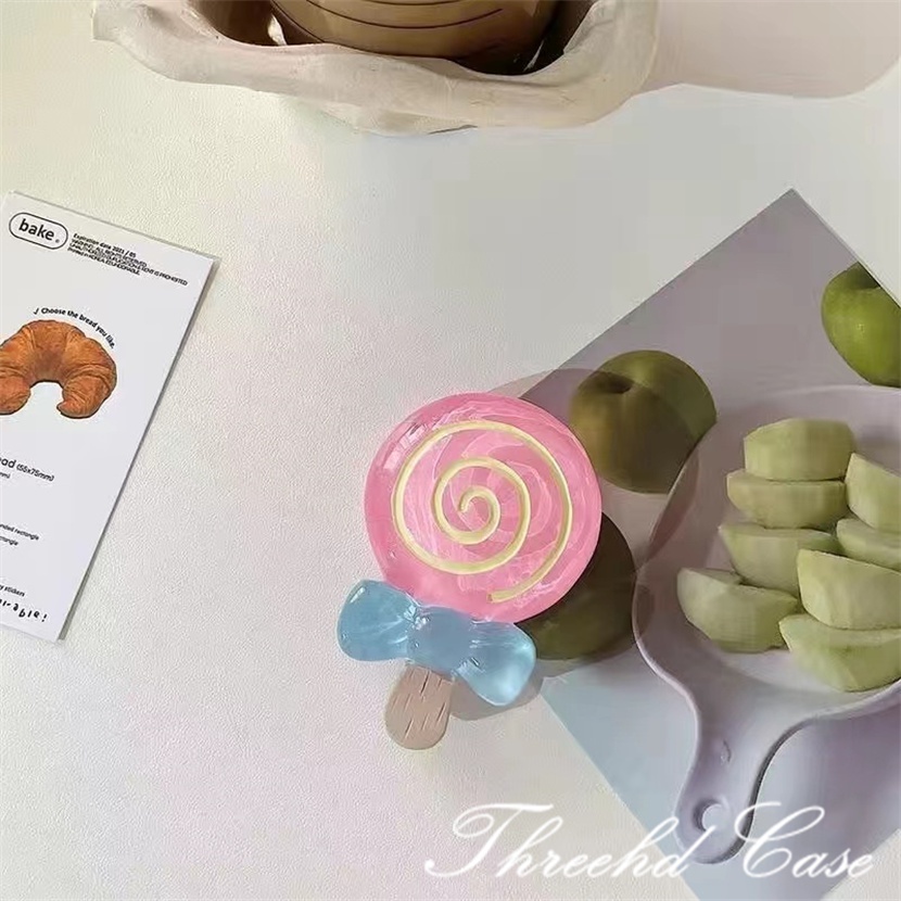Giá Đỡ Điện Thoại Hình Kẹo Mút Hoạt Hình 3D Dễ Thương Nhỏ Gọn Thời Trang Có Thể Sử Dụng Để Xem Video