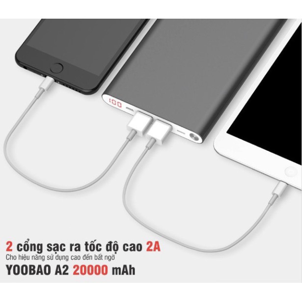 Sạc dự phòng YooBao Air 20.000mAh chính hãng tặng túi đựng cực chất chính hãng YOOBAO - phụ kiện giá tốt