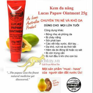 Kem Đa Năng Lucas Papaw Ointment Úc 25g