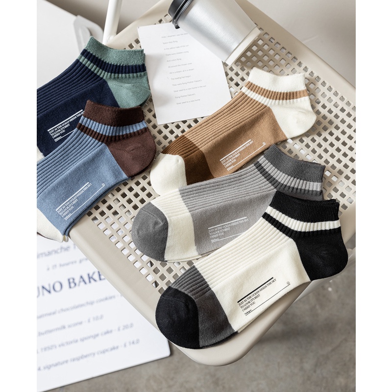 Tất Nam Cổ Ngắn Cao Cấp Tất đẹp chất liệu cotton siêu thoáng khí ngăn mùi thấm hút mồ hôi - The TeaLiFe