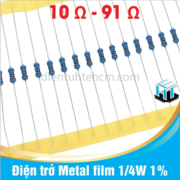 Điện trở Metal film 1/4W 1% 5 vạch màu