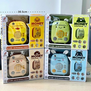 Két sắt mini cho bé két sắt tiết kiệm, hộp tiết kiệm mini có khóa, ống heo đựng lì xì có nhạc nhiều màu dễ thương
