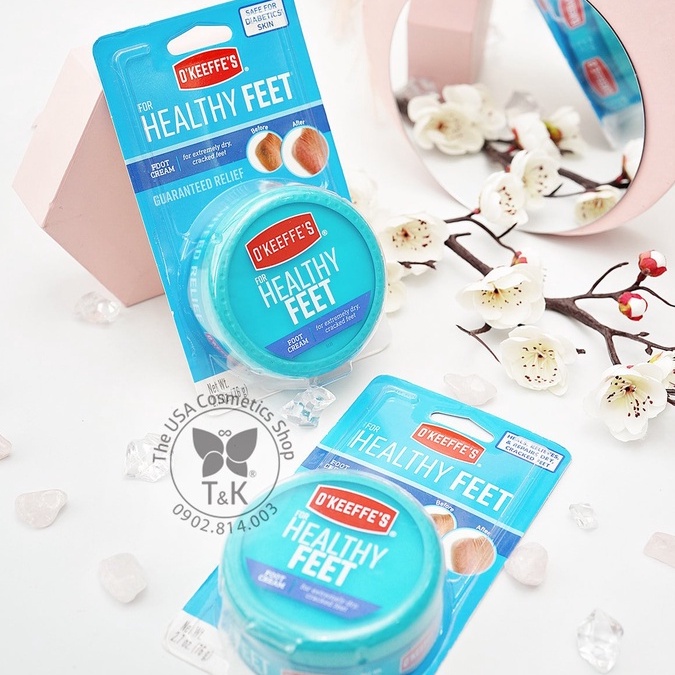 💙 KEM DƯỠNG GIẢM NỨT CHÂN HEALTHY FEET FOOT CREAM O'KEEFFE’S MỸ