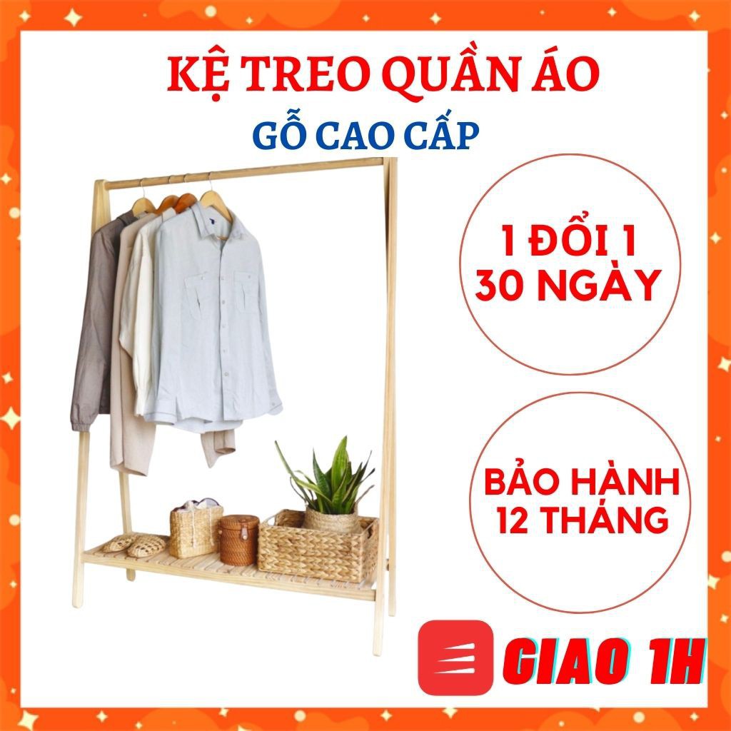 Giá Treo Quần Áo GIAO HỎA TỐC Kệ Treo Quần Áo Chữ A 1 Tầng Đa Năng Gỗ MDF Cao Cấp