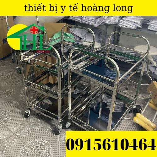 Xe Tiêm 2 Tầng Inox - Xe Đẩy Inox