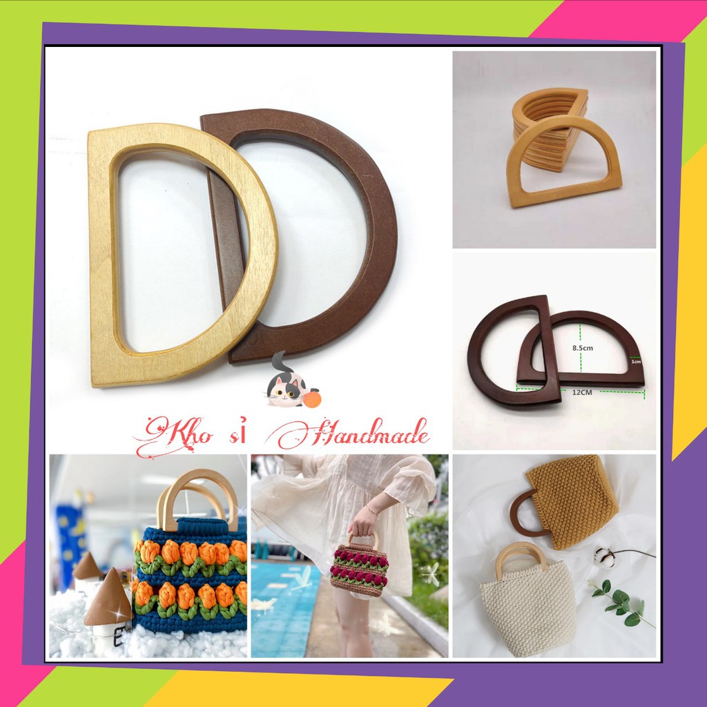 Quai cầm túi xách chữ D tiện lợi ( 1 cặp)