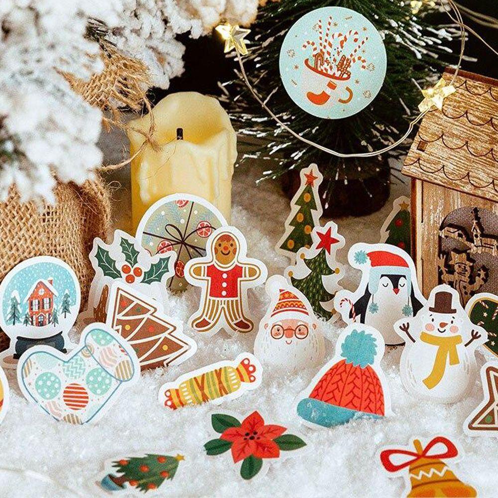 AUGUSTINA Đề Can Dán Trang Trí Ván Trượt Họa Tiết Giáng Sinh Hoạt Hình