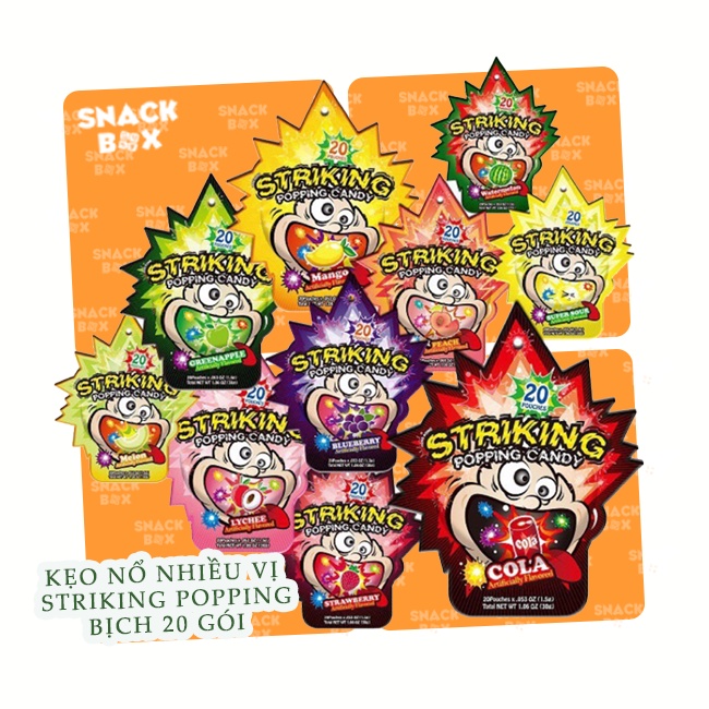 1 Gói Kẹo Nổ Nhiều Vị Striking Popping Candy 15gr & 30gr - Hongkong
