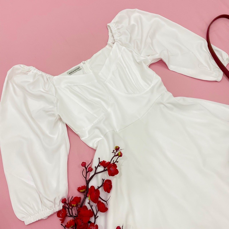 Đầm váy xoè tay lỡ 2 màu (kèm hình thật) | BigBuy360 - bigbuy360.vn