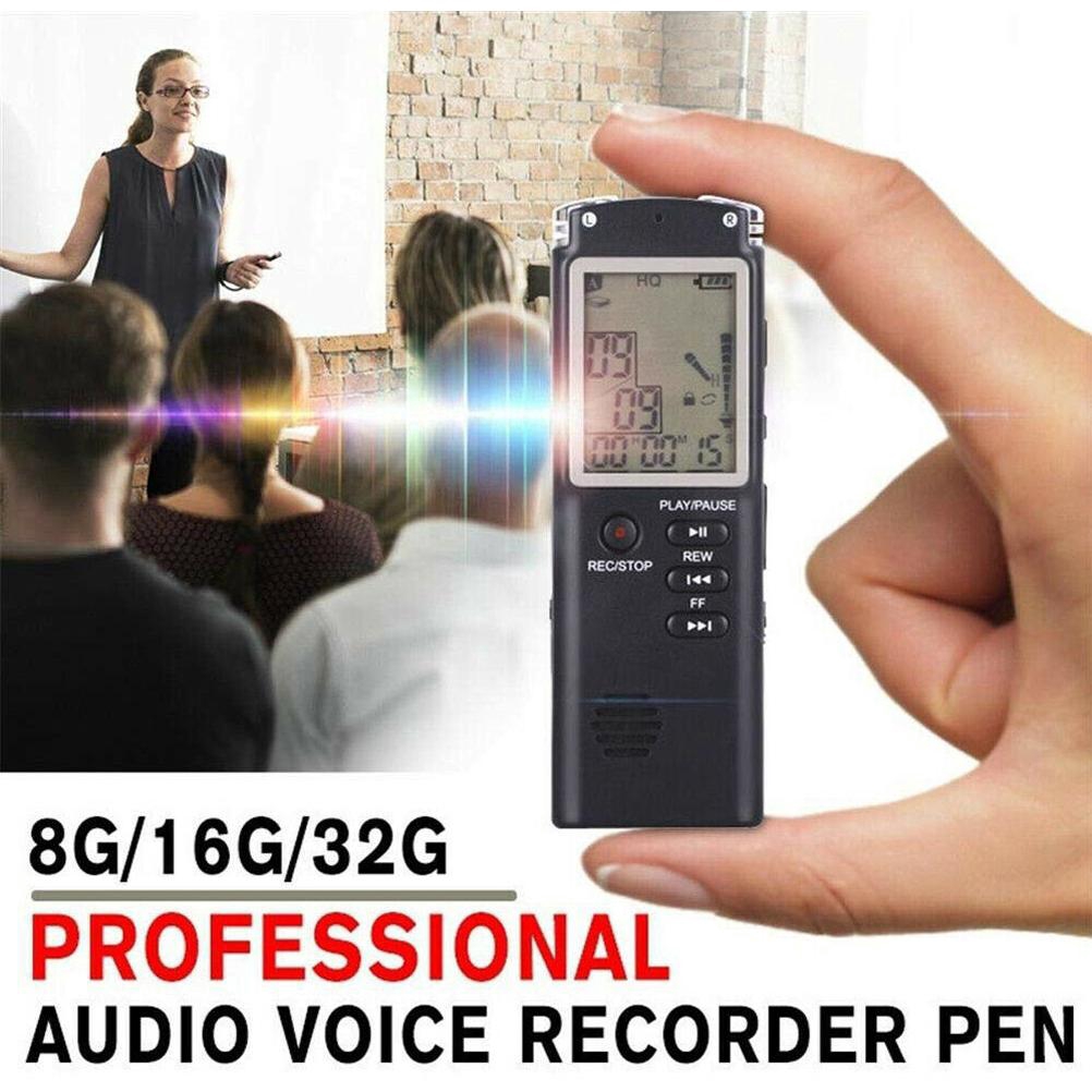 Máy ghi âm mini Spy kích hoạt âm thanh 32G Máy ghi âm Dictaphone MP3 Player