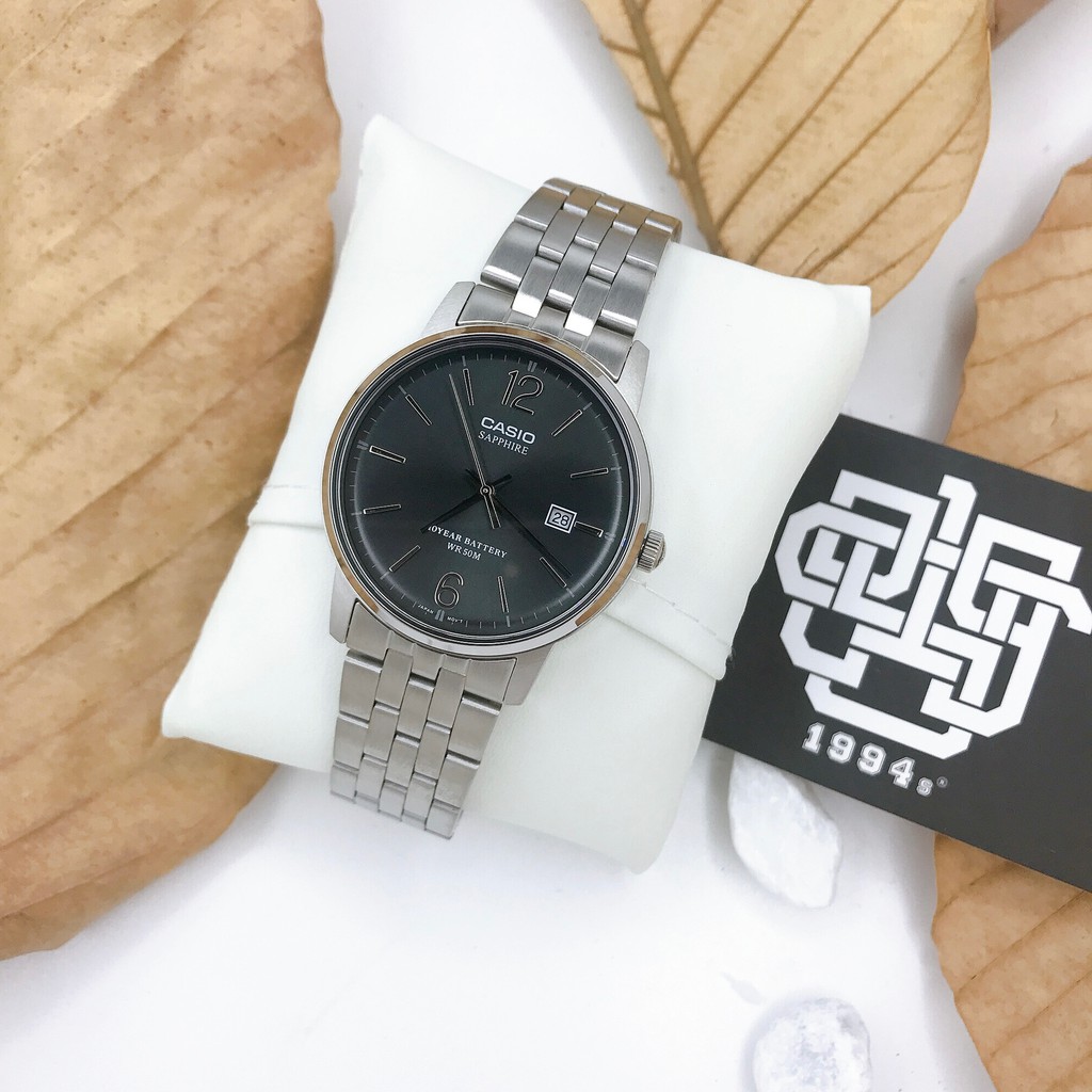 Đồng hồ nam Casio MTS-110 / MTS-110D-1A kính Sapphire chống trầy chính hãng