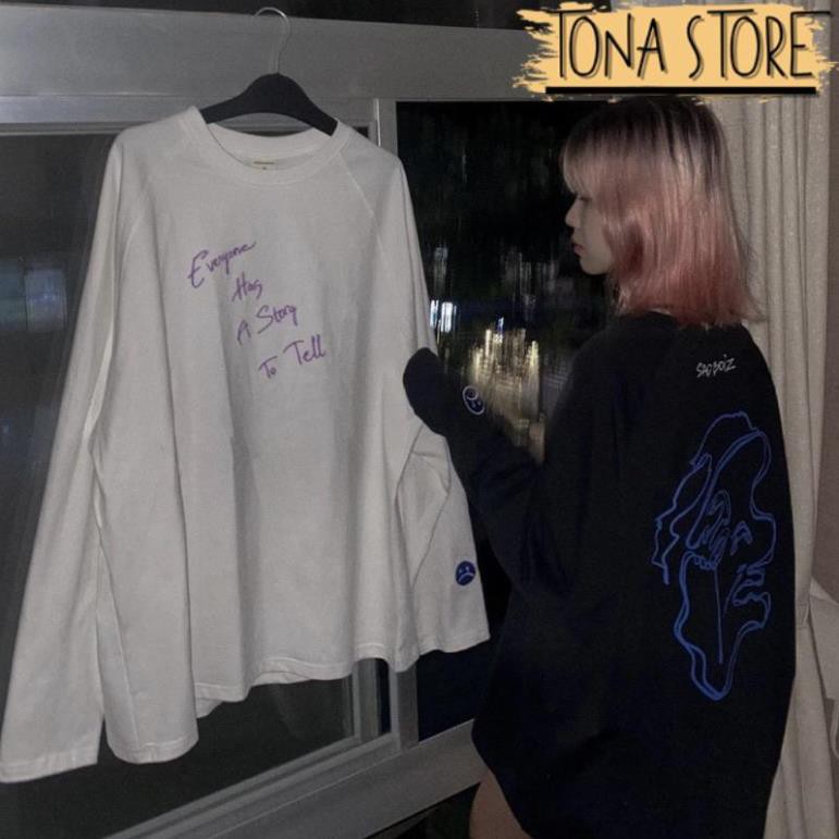 Áo sweater dài tay unisex dáng thụng dưới 80kg chất thun tonastore - Sweater dài tay Sadboiz Sad Story | BigBuy360 - bigbuy360.vn