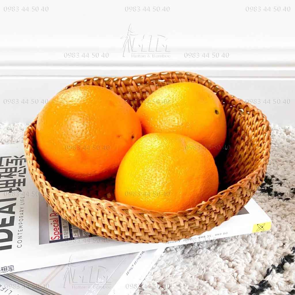 Bát mây l Đĩa mây (Tròn Sao) để trái cây, trang trí bàn ăn.