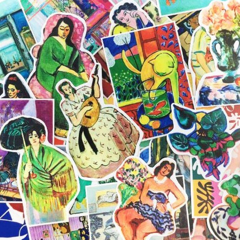 [ART-MATISSE] 51 Sticker chống nước/dán xe laptop mũ bảo hiểm vali...