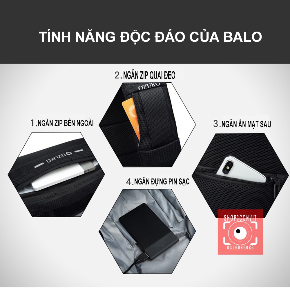 Túi đeo chéo 4.0 thương hiệu Ozuko
