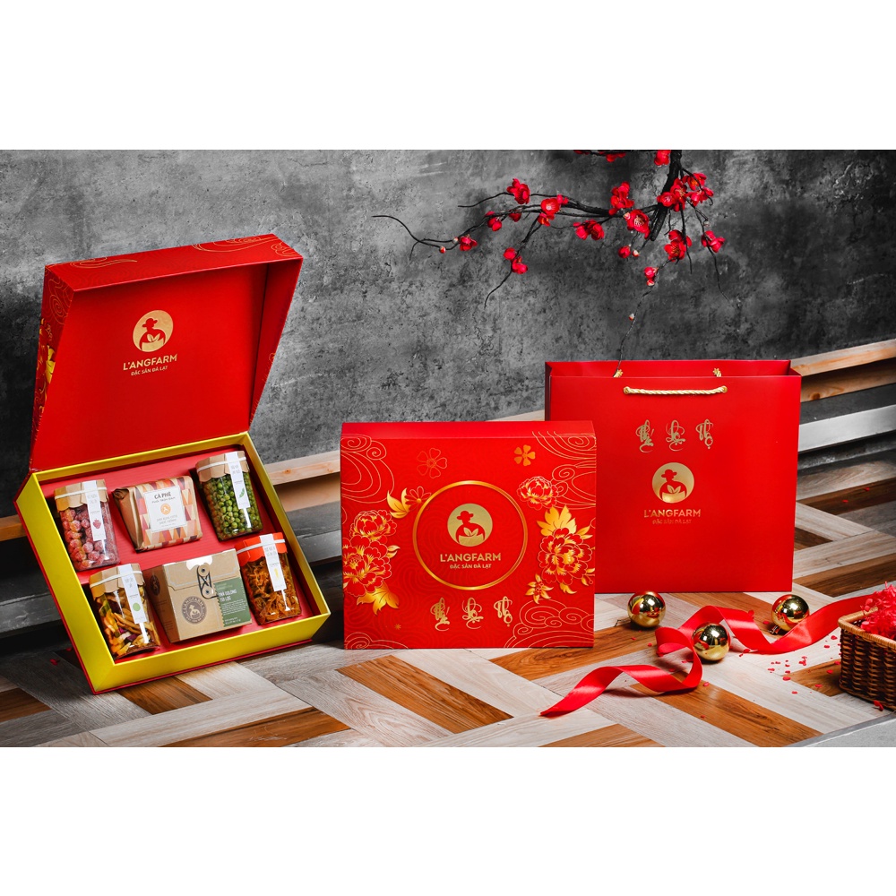 [Full VAT] Hộp quà Tết L'angfarm 2022 Phúc Lộc Thọ Langfarm - Nhất Tín Food | BigBuy360 - bigbuy360.vn