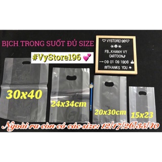 BỊCH/TÚI TRONG SUỐT ĐỰNG HÀNG HOÁ