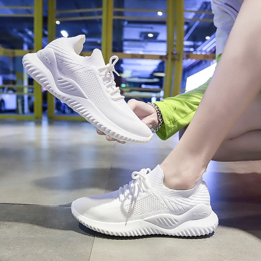 Giày Thể Thao Phối Lưới Siêu Nhẹ Thoáng Khí Thời Trang Cho Nữ
