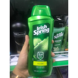 Sữa tắm Nam Irish Spring Aloe nha đam 532ml của Mỹ
