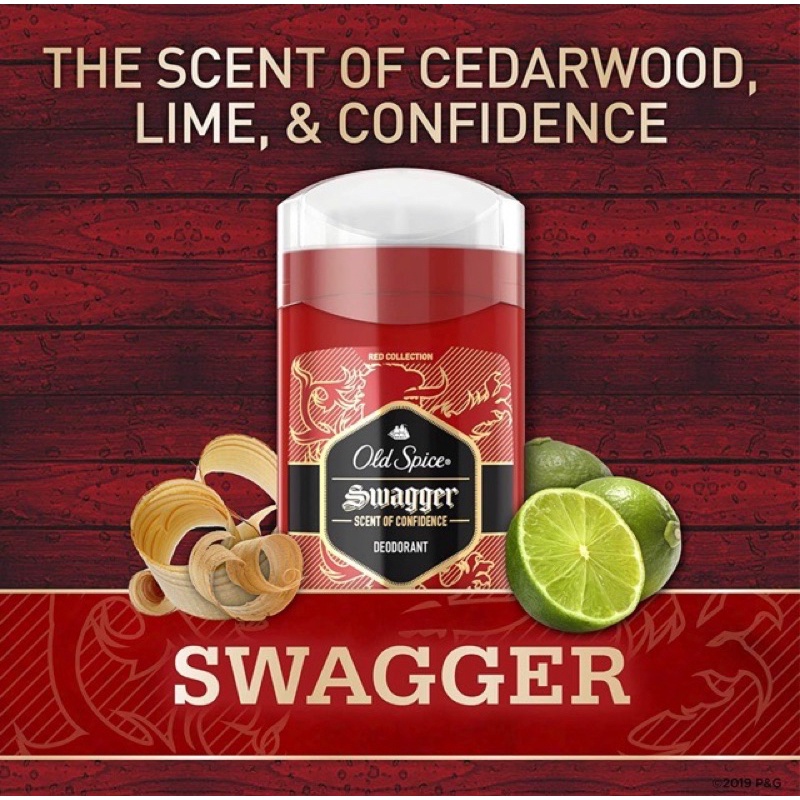 Lăn Sáp khử mùi nam Old Spice Red Collection 85g (sáp xanh) Swagger , Aqua Reef , After Hours , Captain