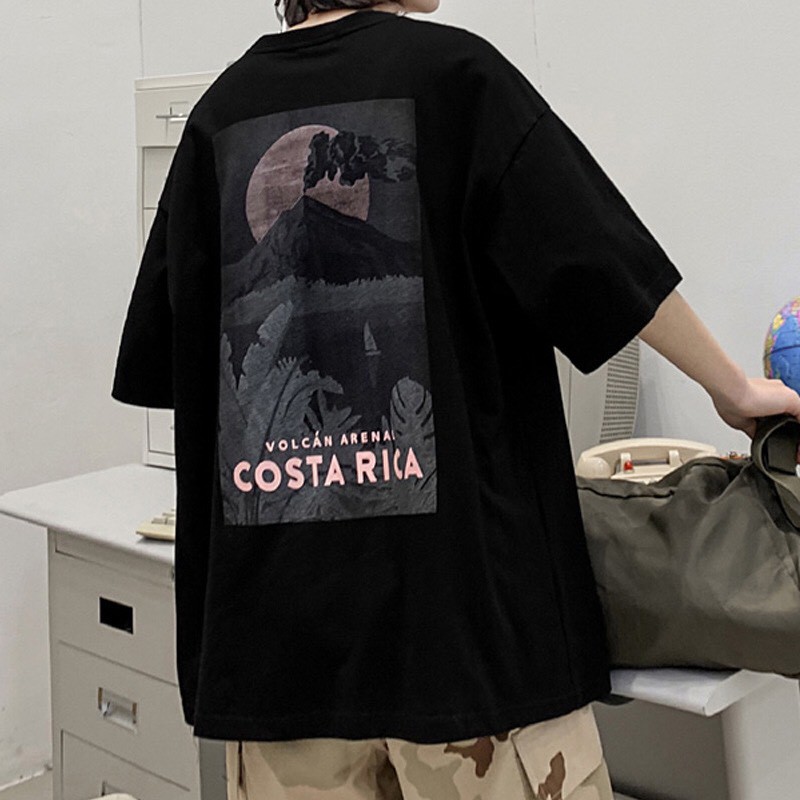 Áo phông in hình núi lửa [FREESHIP] Áo phông cotton chất đẹp mát, áo unisex, áo phông trắng đen các kiểu