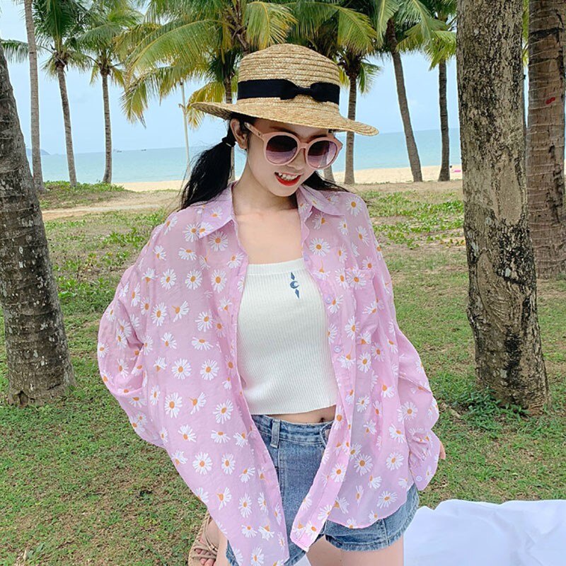 Áo sơ mi, áo kiểu nữ 2 món hoạ tiết cúc tím đủ size S M L SKUA-20