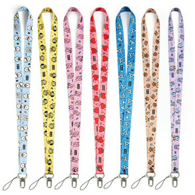 Dây đeo thẻ, ví BT21 hàng Official.