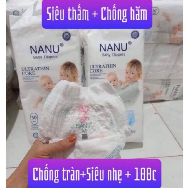 [HÀNG CHÍNH HÃNG] Bỉm Xuất Nhật NANU Baby M50/L50/XL50/XXL50