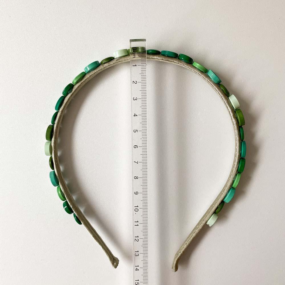 VANES1 Băng Đô Cài Tóc Bằng Nhựa Màu Kem Đính Nút Đơn Giản Thời Trang Hàn Quốc Cho Nữ