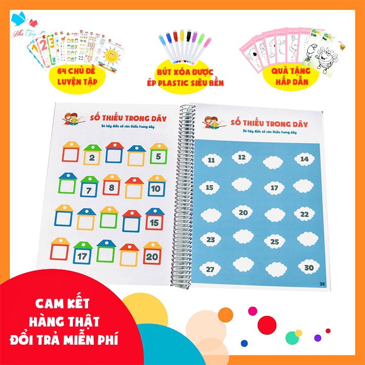 Học liệu toán viết xóa được
