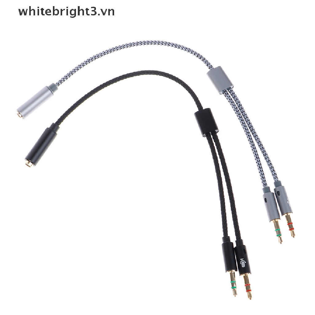 Dây Cáp Chữ Y Chuyển Đổi Cổng Tai Nghe 3.5mm Sang 2 mic