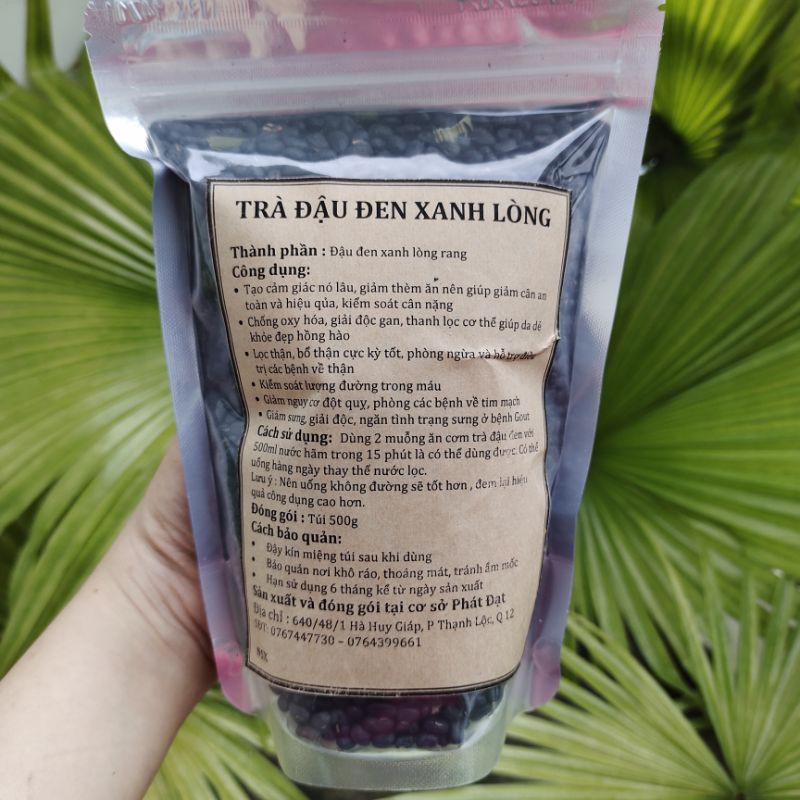 TRÀ ĐẬU ĐEN XANH LÒNG 500G .