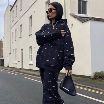 Áo Hoodie Nike Swoosh Thêu Full Vải Nỉ Hàng về Chuẩn Đẹp