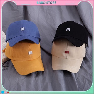 Nón lưỡi trai thêu chữ M UNISEX, Mũ lưỡi trai nam nữ thêu chữ M thời trang hàn quốc