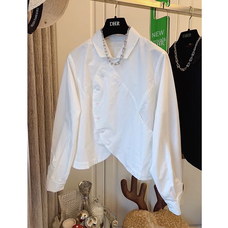 Áo Sơ Mi Cotton Tay Dài Dáng Rộng Cài Nút Phong Cách Phương Tây Cổ Điển Cho Nữ Size M-3Xl 3 Kiểu