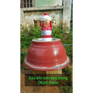 COMBO 2 CHAI KEO PHỦ BÓNG CHỐNG THẤM 1 LÍT - TẶNG KÈM CỌ