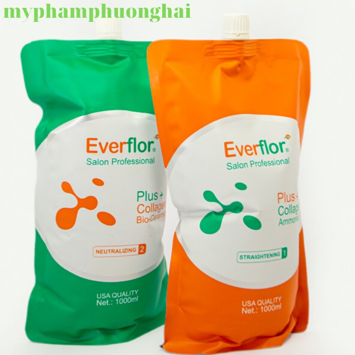 Kem duỗi tóc Everflor 1000ml x 2