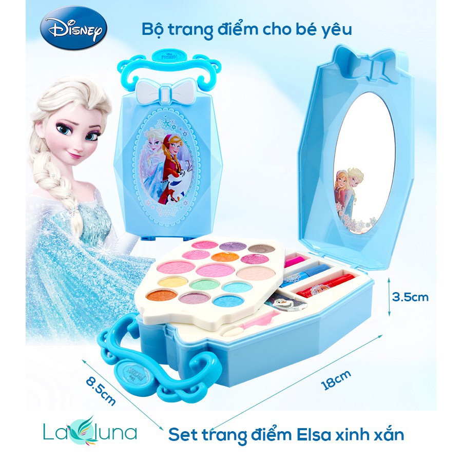 Bộ trang điểm Elsa màu xanh chính hãng Disney thích hợp và an toàn cho bé gái | BigBuy360 - bigbuy360.vn