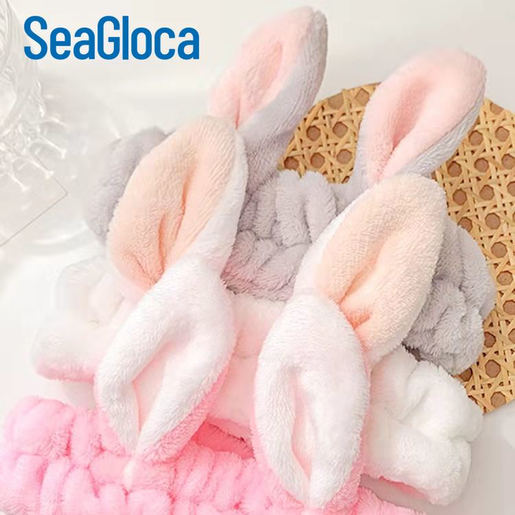 Băng đô SEAGLOCA nhung lông thiết kế tai thỏ đáng yêu
